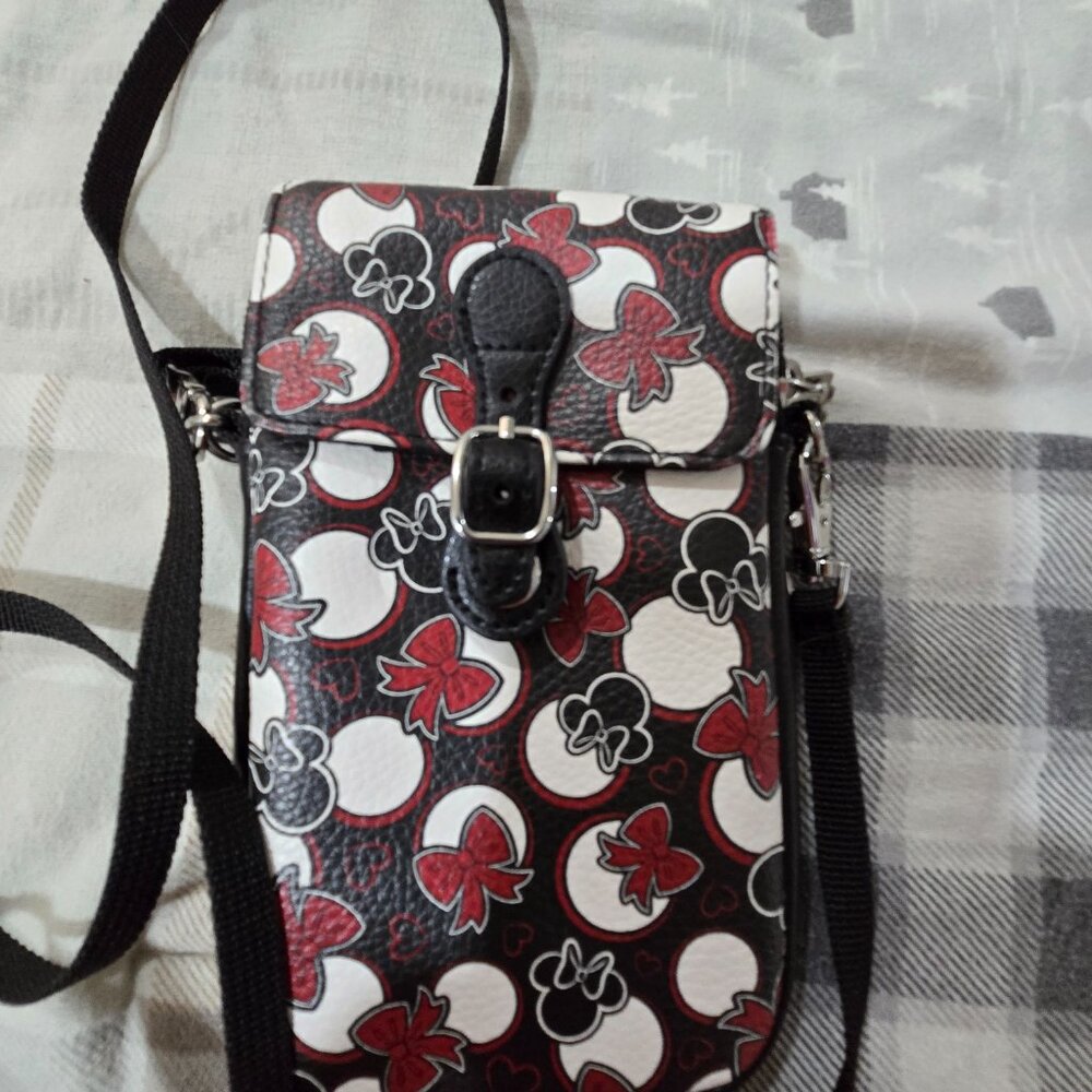Disney Tech Minnie Mouse Bag Phone Essentials Bows Disney Parks Crossbody